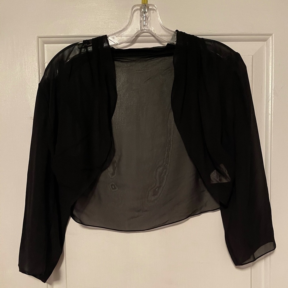 Jovani Black Silk Jacket